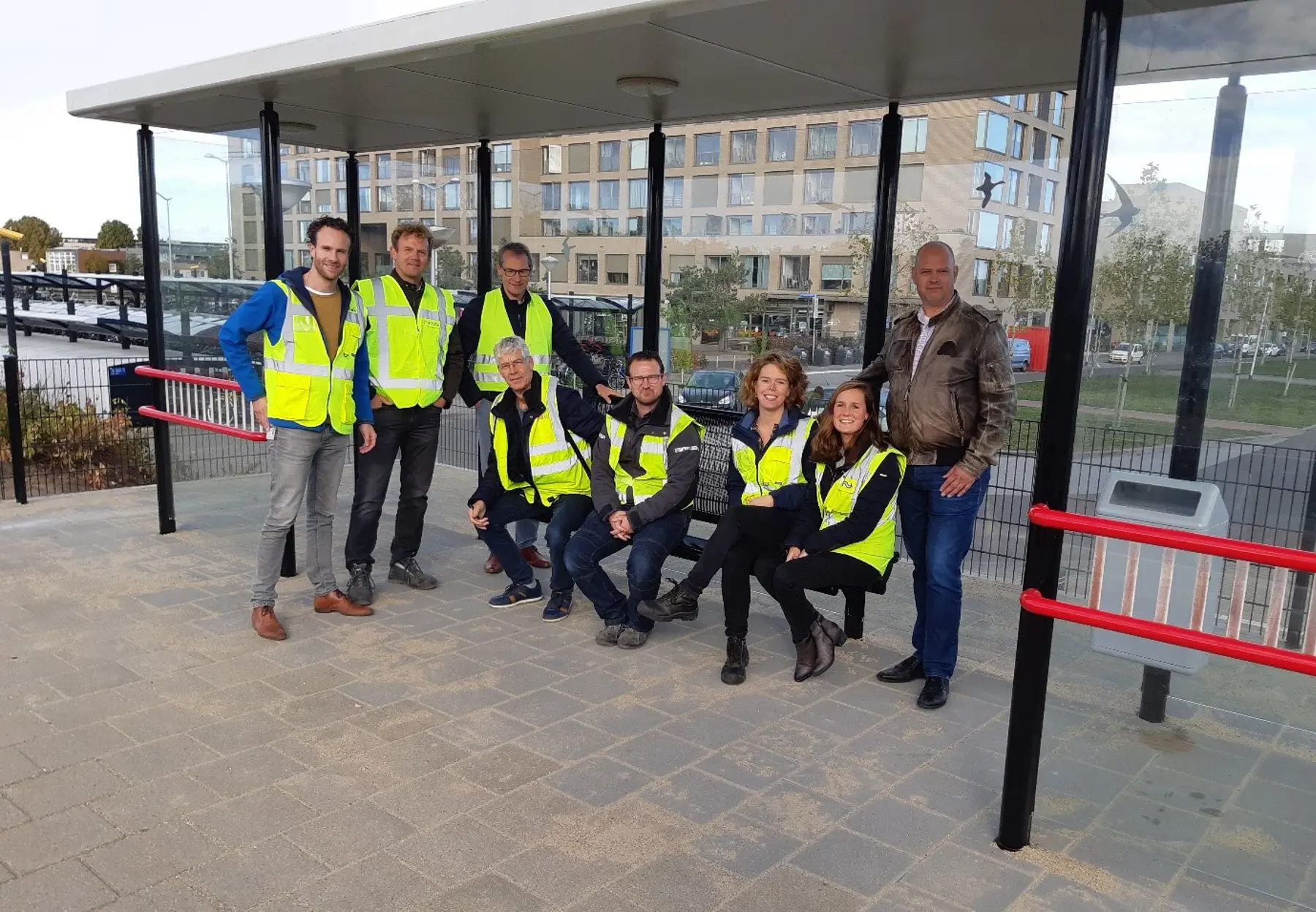 Een van de abri's die een tweede leven heeft gekregen op station Reeshof