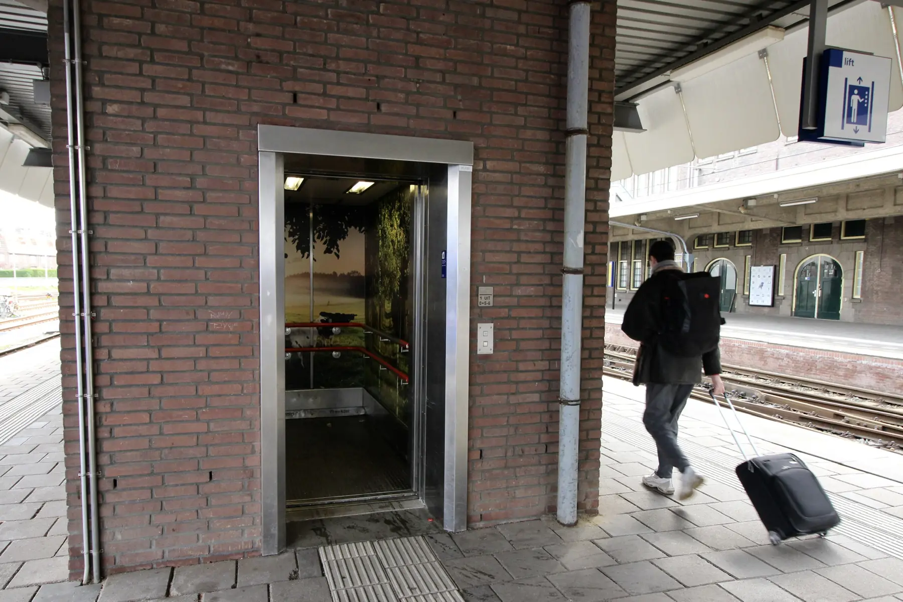 Een lift op station Maastricht