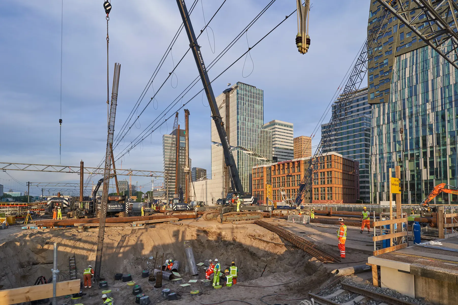 Werk aan de fundering in juni 2019