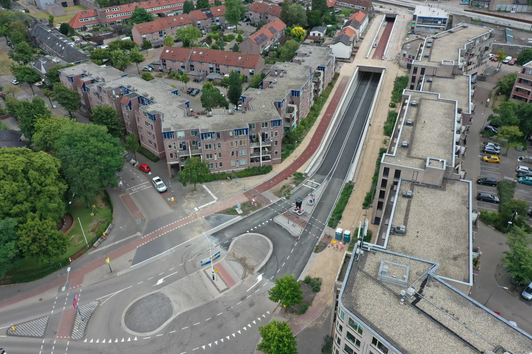 De Alexiatunnel van boven gezien