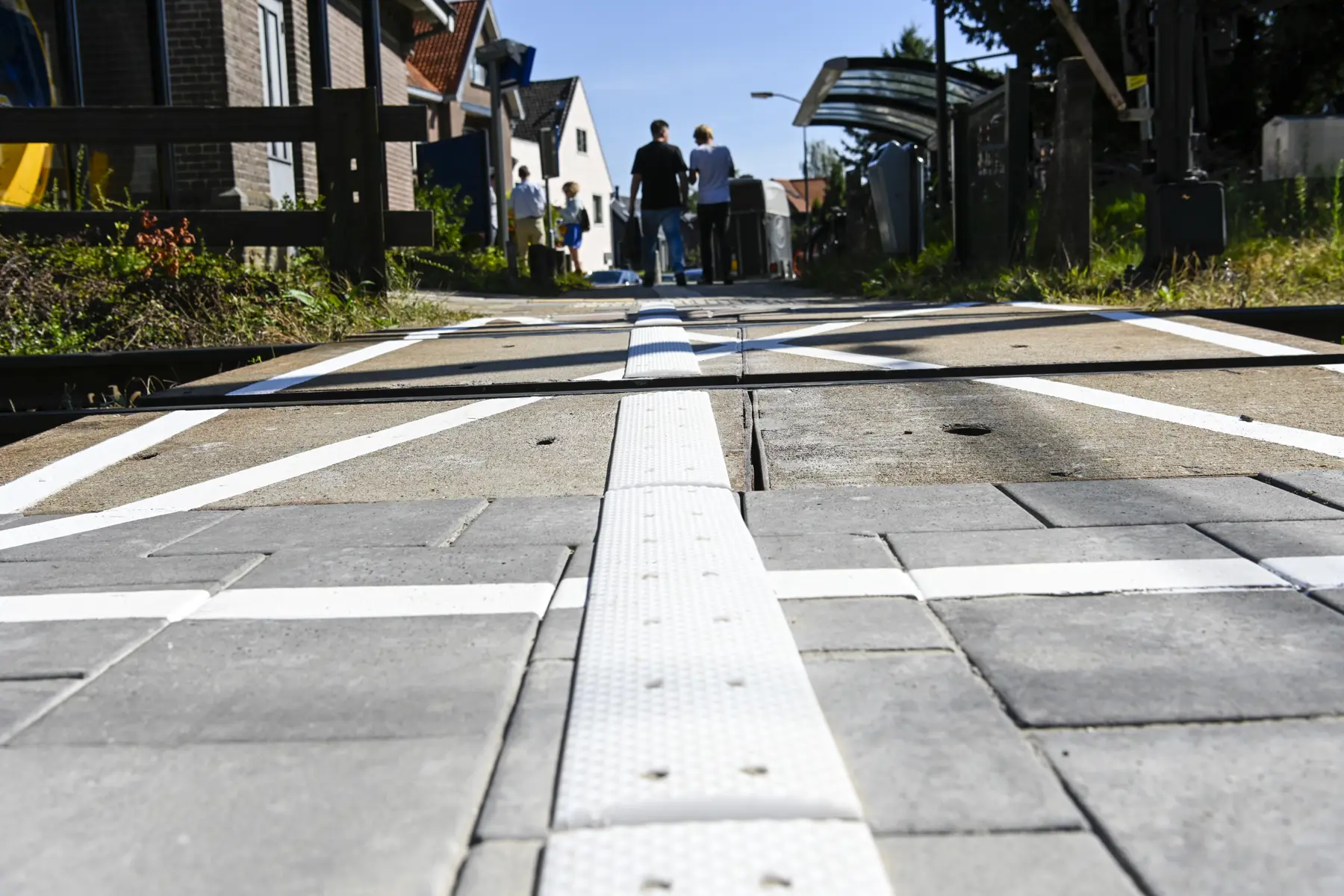 De oversteeklijn op een overpad in Soest