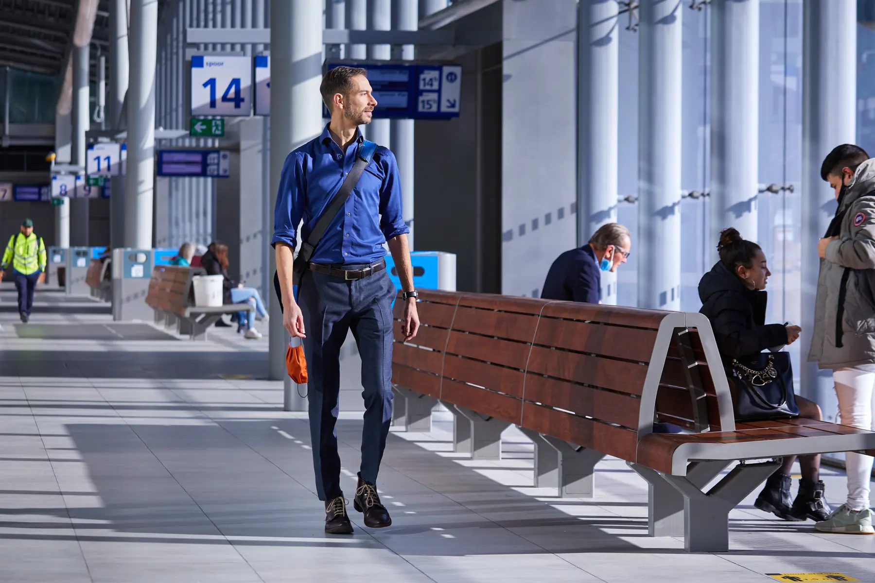 Jeroen Wesdorp op station Utrecht Centraal