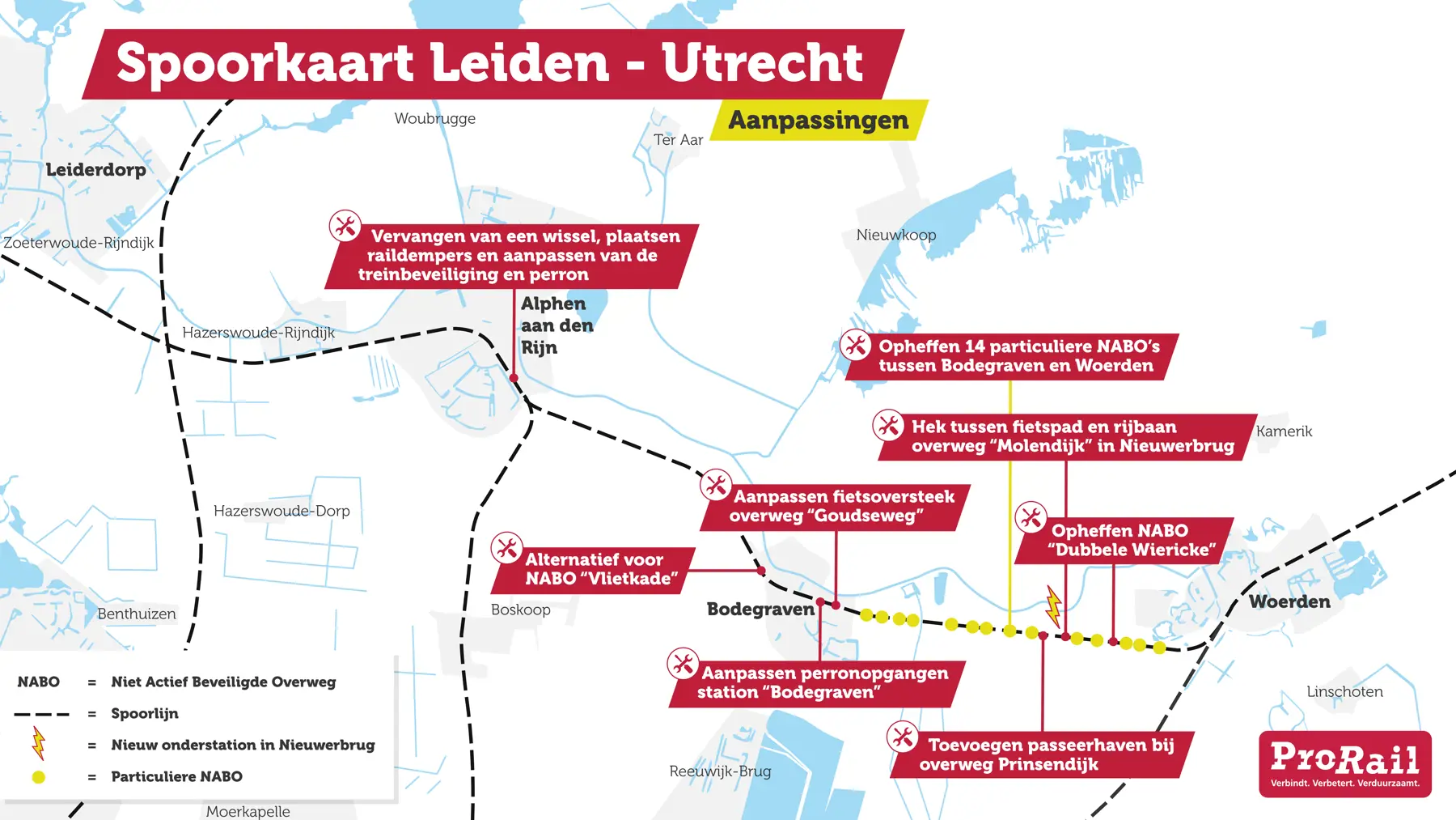 Spoorkaart met werkzaamheden (klik voor een grotere weergave op onderstaande link)