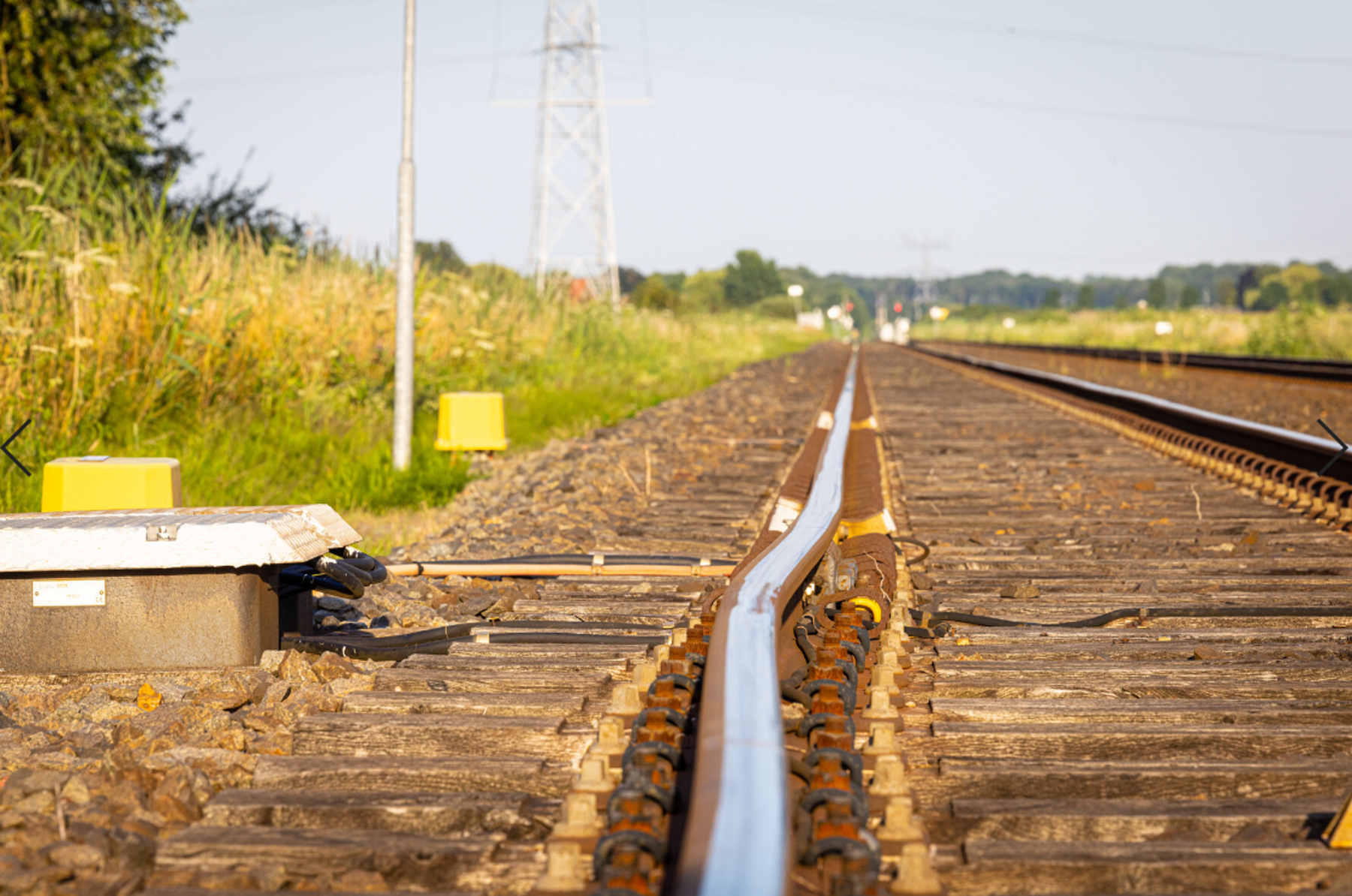 Een foto van spoorspatting bij Elst, juli 2022