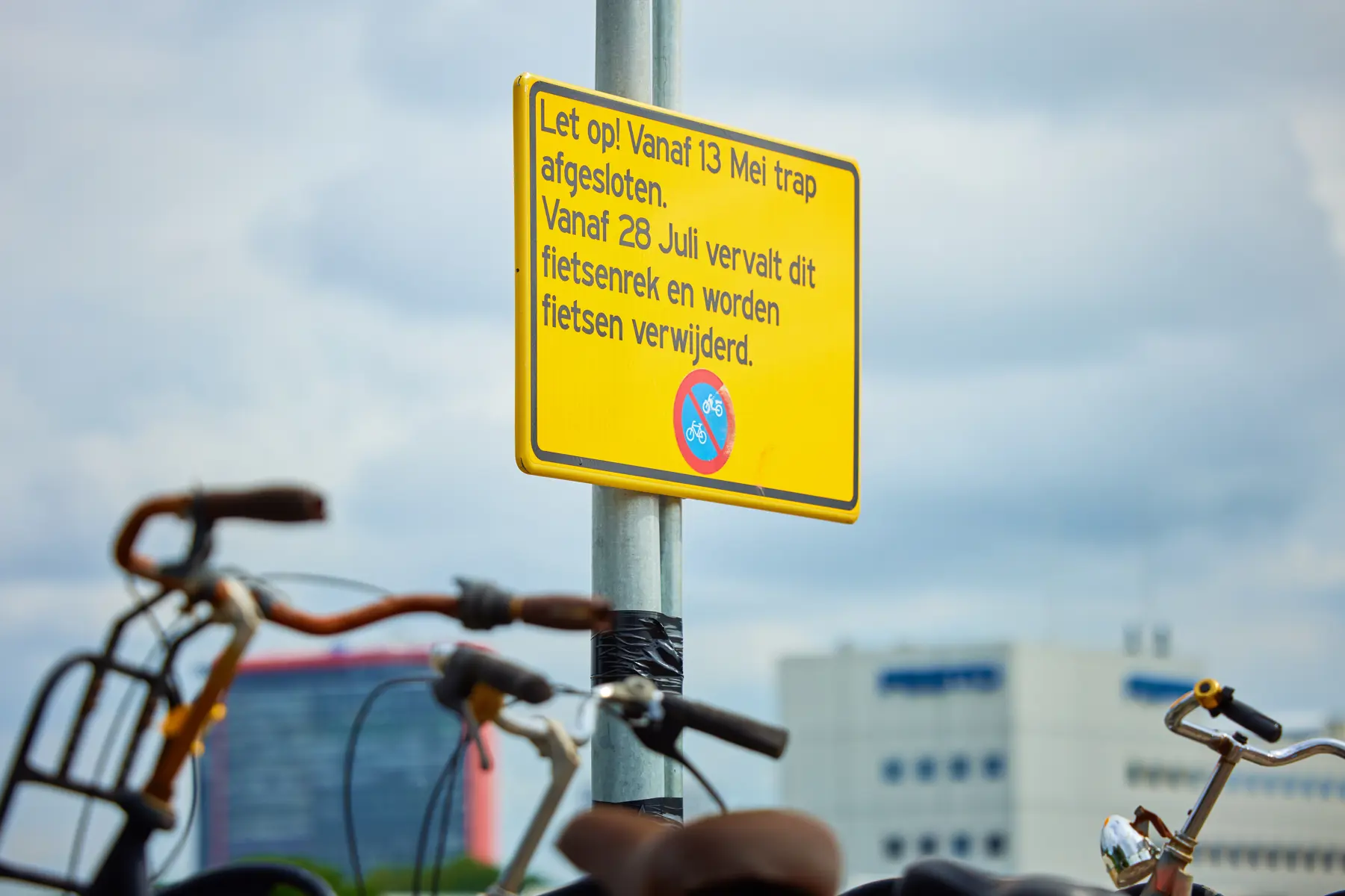 Fietsen worden verwijderd