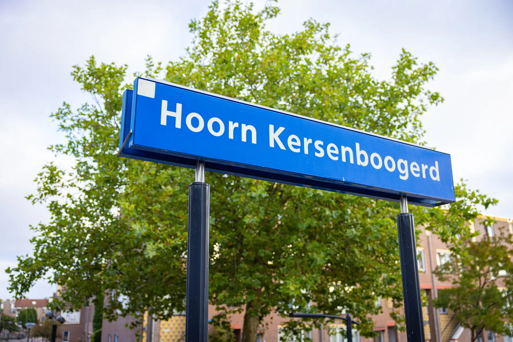 Foto van stationsbord Hoorn Kersenboogerd